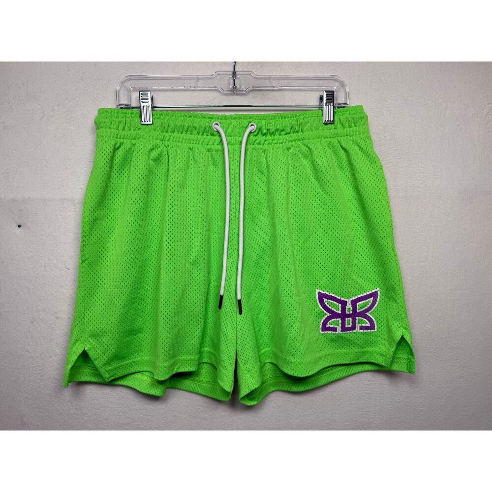 Ryoko Rain Classic Mesh Shorts, Neon Green, Size Large